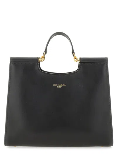 Dolce & Gabbana Small 'sicily' Shopping Bag In Black