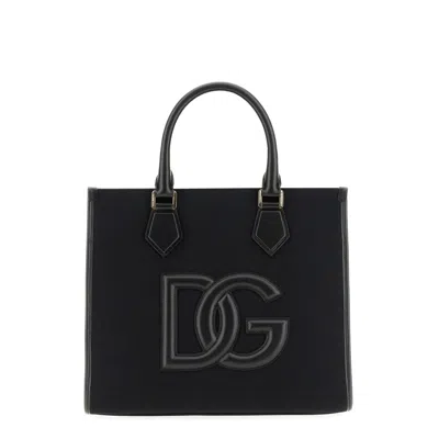 Dolce & Gabbana Shopping Bag With Logo In Black