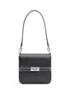 Dolce & Gabbana Marlene Black Shoulder Bag With Twist Closure And Logo On The Back In Hammered Leather Man In Black