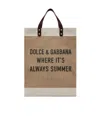 Dolce & Gabbana Shopping Logo-print Tote Bag In Brown