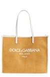 Dolce & Gabbana Woven Tote In Tan