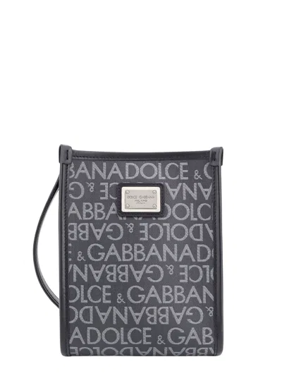 Dolce & Gabbana Shopping Shoulder Bag With All-over Logo Motif