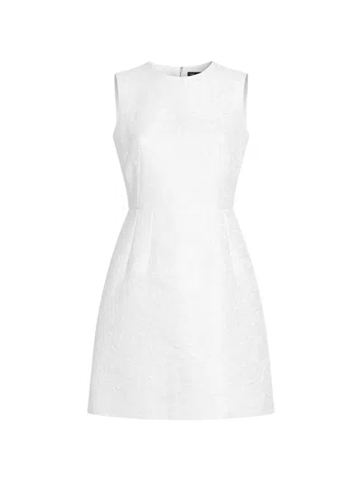 Dolce & Gabbana Short Brocade Dress In White