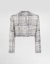 Dolce & Gabbana Lurex Tweed Cropped Jacket In Multicolor