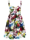Dolce & Gabbana Sicilian Patchwork Mini Flared Dress