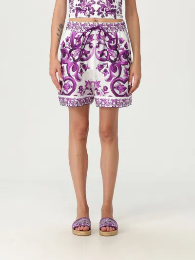 DOLCE & GABBANA SHORT DOLCE & GABBANA WOMAN COLOR VIOLET,H16529019