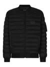 Dolce & Gabbana Padded Band Collar Quilted Jacket In Black