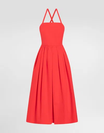Dolce & Gabbana Short Dress In Cotton� In Orange