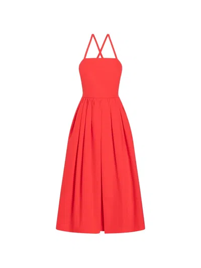 Dolce & Gabbana Short Dress In Cotton In Red