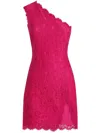 Dolce & Gabbana Short Shocking Pink Lace Dress In Pink & Purple