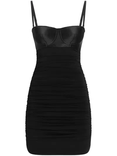 DOLCE & GABBANA SHORT DRESS WITH RUFFLES