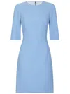 Dolce & Gabbana Light Blue Midi Fit And Flare Dress