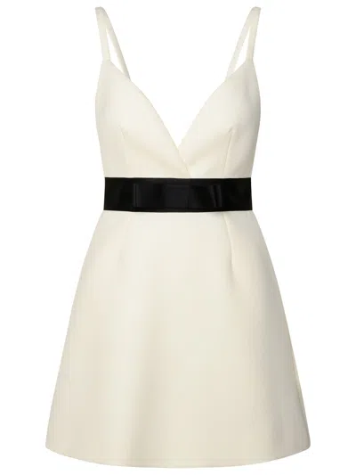 DOLCE & GABBANA SHORT DRESS WITH SHOULDER STRAPS AND SATIN BELT