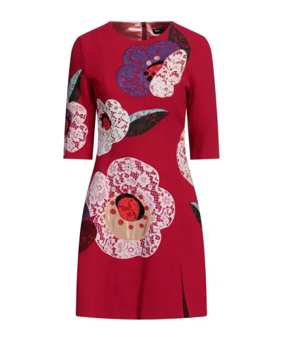 Dolce & Gabbana Short Dresses In Red