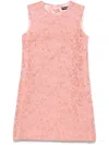 Dolce & Gabbana Floral Lace Overlay Dress With Scalloped Hem