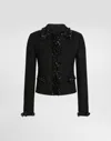 Dolce & Gabbana Sequin-embellished Jacket In Black