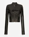 Dolce & Gabbana Zip-up Leather Jacket In Black