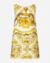 Dolce & Gabbana Short Majolica-print Brocade Dress In Print