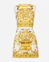 Dolce & Gabbana Majolica Cotton-blend Brocade Minidress In Print