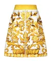 Dolce & Gabbana Majolica Print Brocade A-line Mini Skirt In Multicolor