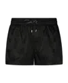 Dolce & Gabbana Black Swimsuit With Logo Plate On The Front In Black