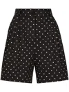 Dolce & Gabbana Pleated Polka-dot Cotton-blend Twill Shorts In Pois