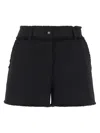 Dolce & Gabbana Frayed Detailing Tailored Shorts In Black