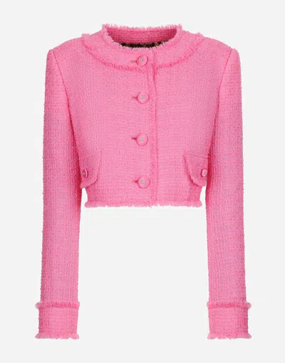 DOLCE & GABBANA SHORT RASCHEL TWEED JACKET