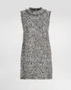 Dolce & Gabbana Short Raschel Tweed Sack Dress In Multicolor