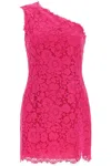 Dolce & Gabbana Short Shocking Pink Lace Dress In Pink