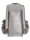 Dolce & Gabbana Feather-trim Mini Dress