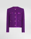 Dolce & Gabbana Wool Crepe Jacket In Purple
