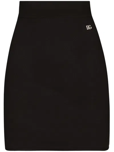 Dolce & Gabbana Short Skirt In Black