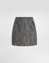 Dolce & Gabbana Short Skirt In Double Wool Blend In Multi