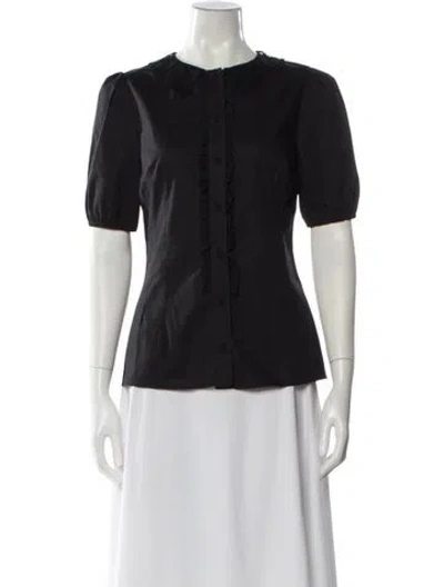 Pre-owned Dolce & Gabbana Short Sleeve Blouse In Black
