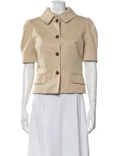 Pre-owned Dolce & Gabbana Short Sleeve Button-up Top In Neutral