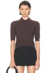 Dolce & Gabbana Short Sleeve Cardigan In Brown