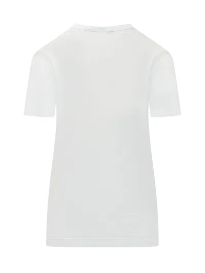 Dolce & Gabbana Short Sleeve Casual Tee In Bianco Ottico