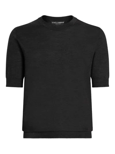 Dolce & Gabbana Short-sleeve Crew-neck T-shirt In Black