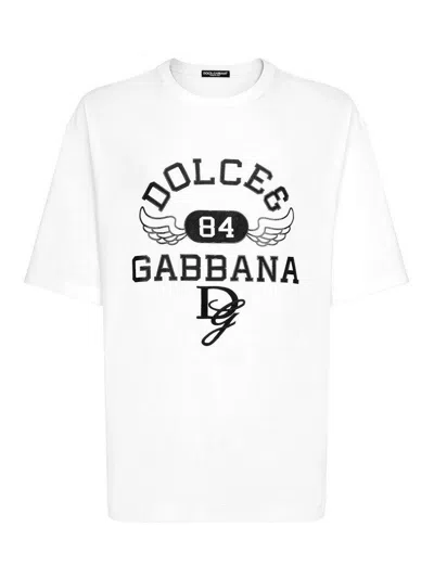Dolce & Gabbana Men Cotton T-shirt In White