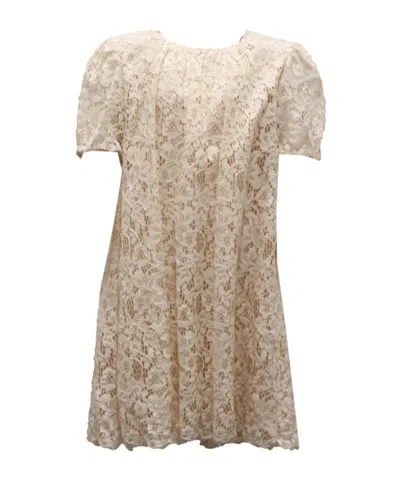 Dolce & Gabbana Short Sleeve Dress In Brown