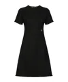 Dolce & Gabbana Midi Black Dress With Dg Detail In Black