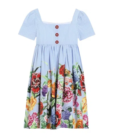 Dolce & Gabbana Short Sleeve Dress In Blue