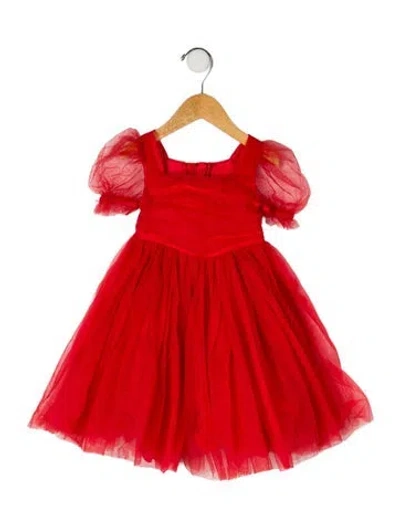 Pre-owned Dolce & Gabbana Babies' Short Sleeve Dress In Red