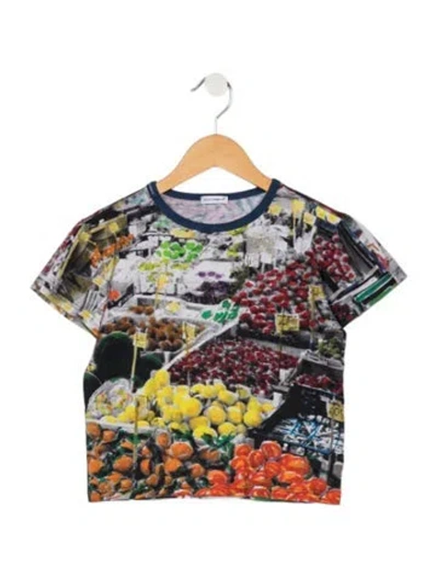 Pre-owned Dolce & Gabbana Babies' Short Sleeve Graphic Top In Multicolor