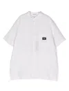 Dolce & Gabbana Short-sleeve Linen Shirt In Neutrals