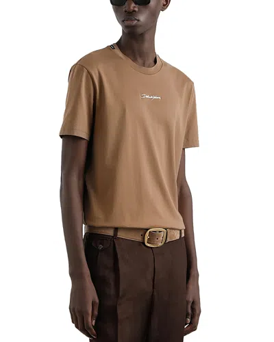 Dolce & Gabbana Short Sleeve Logo Tee In Pink
