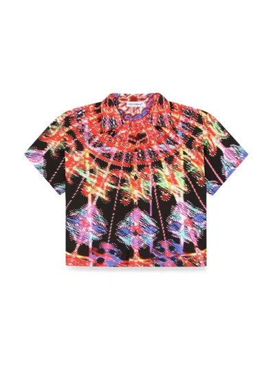 Dolce & Gabbana Short Sleeve Mini Shirt For Boys In Multicolour
