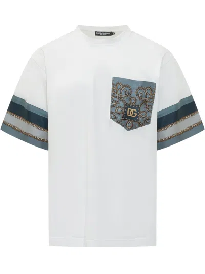 Dolce & Gabbana Short Sleeve Pocket T-shirt In White