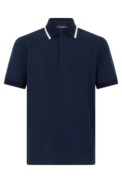 Dolce & Gabbana Short-sleeve Polo In Blue
